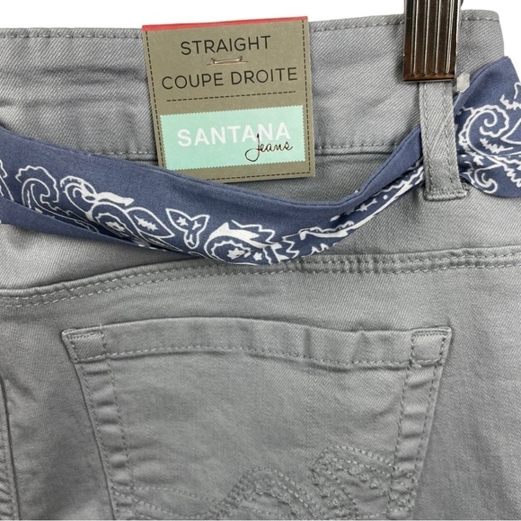 NEW Santana Dusty Blue Cotton Stretch Capris w/Tie Belt Size 8 - Picture 6 of 7